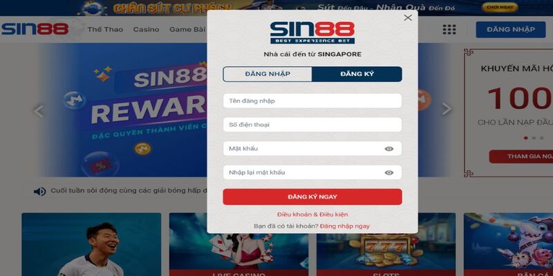 Đọc kỹ các yêu cầu để việc đăng ký Sin88 diễn ra suôn sẻ