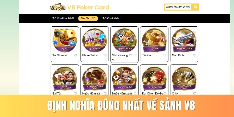 Định nghĩa đúng nhất về sảnh V8